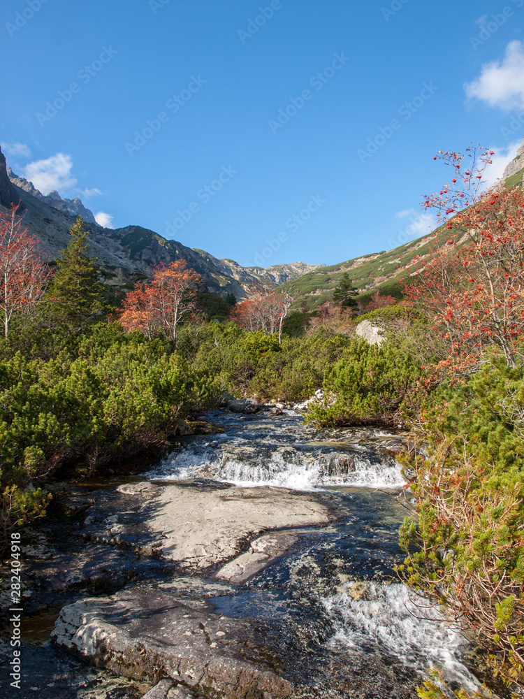 Great Cold Valley in Vysoke Tatry (High Tatras), Slovakia. The Great Cold Valley is 7 km long valley, very attractive for tourists Great Cold Valley in Vysoke Tatry (High Tatras), Slovakia. The Great Cold Valley is 7 km long valley, very attractive for tourists