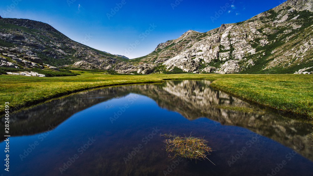 Lake in the mountains, Pozzi de Bastelica, Corsica