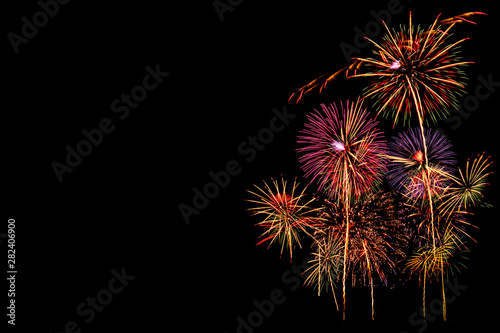 Festival Fireworks on Black backgrounds