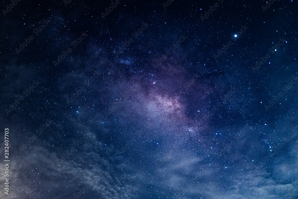 Fototapeta premium Milky way,galaxy,cosmos on dark sky