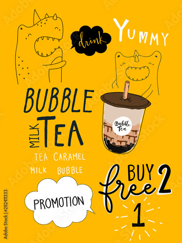 Bubble tea special promotions design