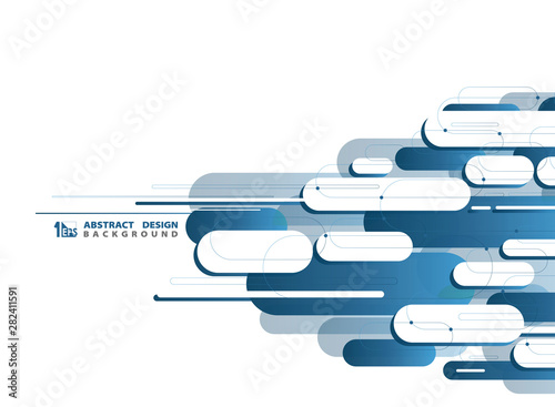 Abstract of technology blue geometric cover design. illustration vector eps10