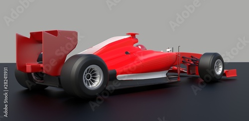 Red sport car,race car ,red car,3d render. © Optinik