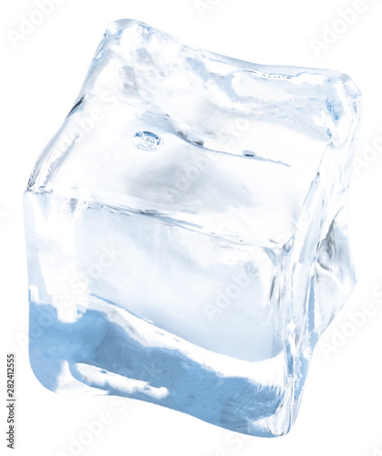 ice cubes isolated on white background. Clipping pats