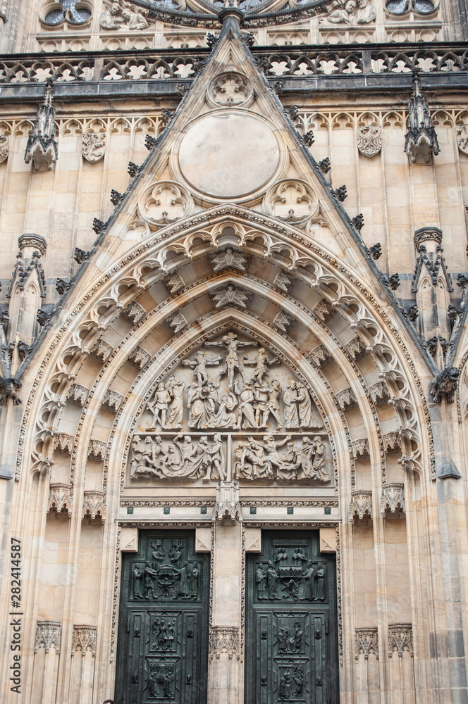 Detail of St Vitus Cathedral Prague Czech Republic