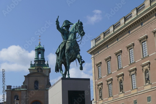 Kalr der 14. vor Schloss Stockholm