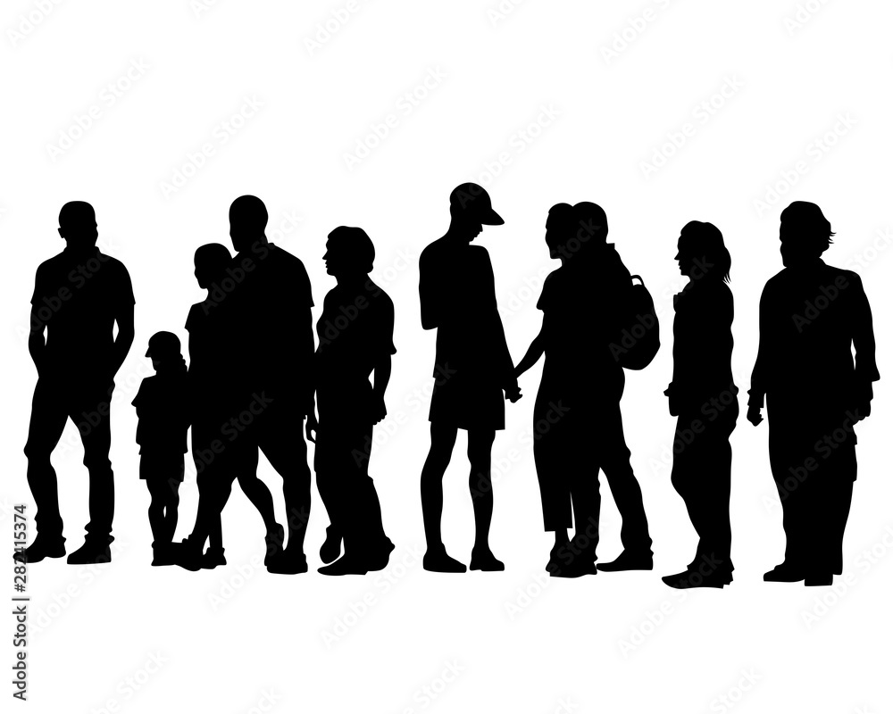 Fototapeta premium Big crowds people on white background