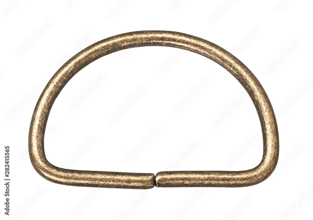brass ring semi-circle on isolated white background brass ring semi-circle on isolated white background