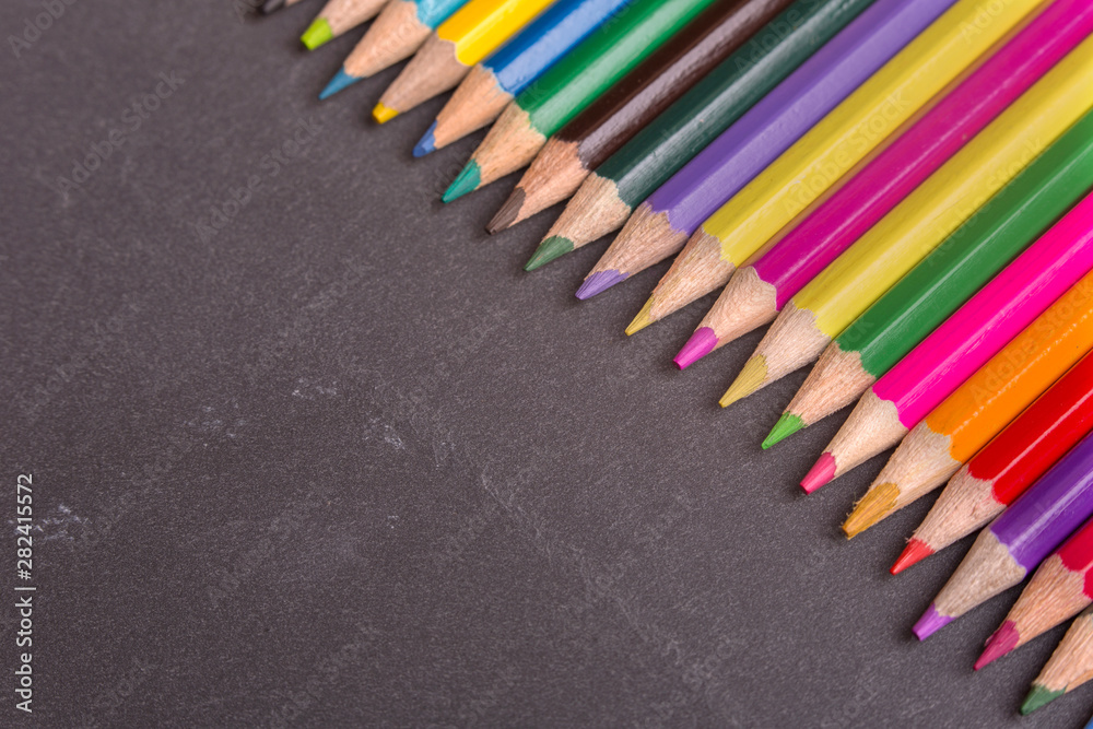 color pencils on white background color pencils on white background