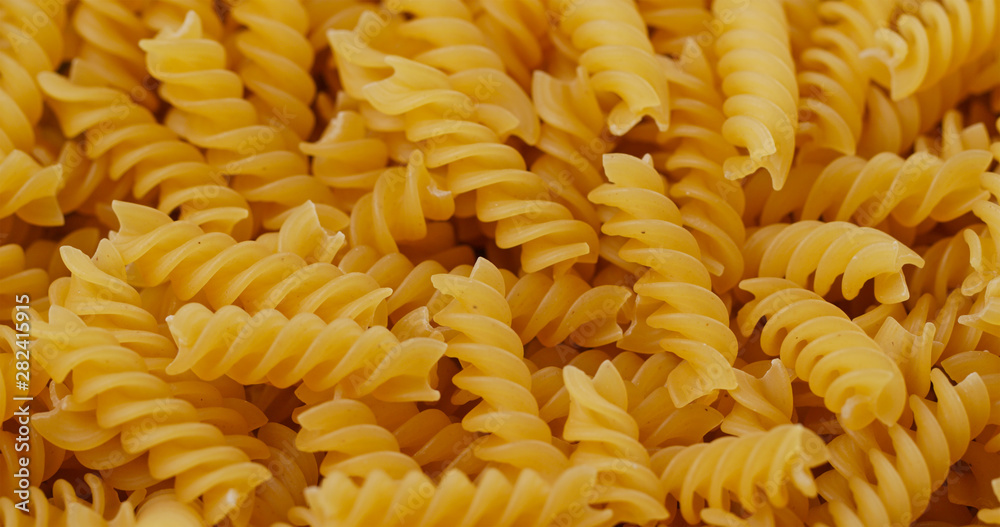 Heap of fusilli close up Heap of fusilli close up