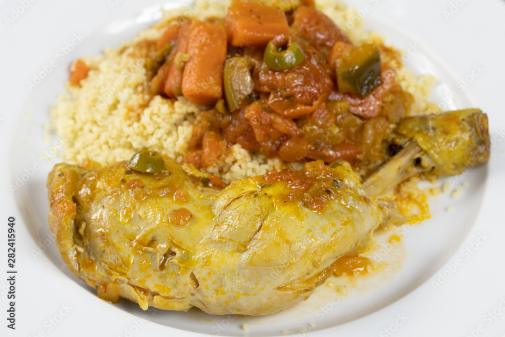 tajine de poulet aux légumes