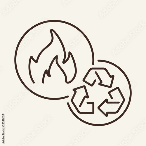 Biogas line icon