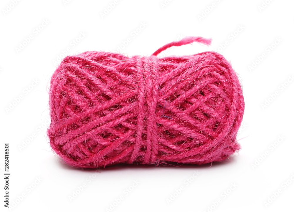 String yarn roll, ball isolated on white background, texture String yarn roll, ball isolated on white background, texture
