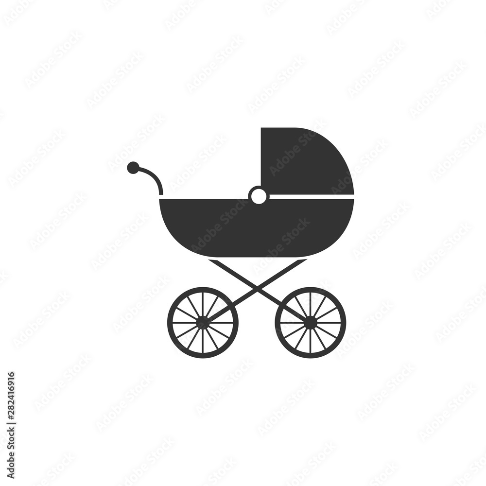 Baby, carriage, buggy, pram, stroller, wheel icon. Vector illustration, flat design. Baby, carriage, buggy, pram, stroller, wheel icon. Vector illustration, flat design.