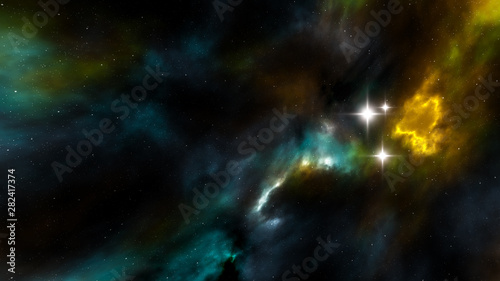 Fototapeta Naklejka Na Ścianę i Meble -  night sky with stars and nebula
