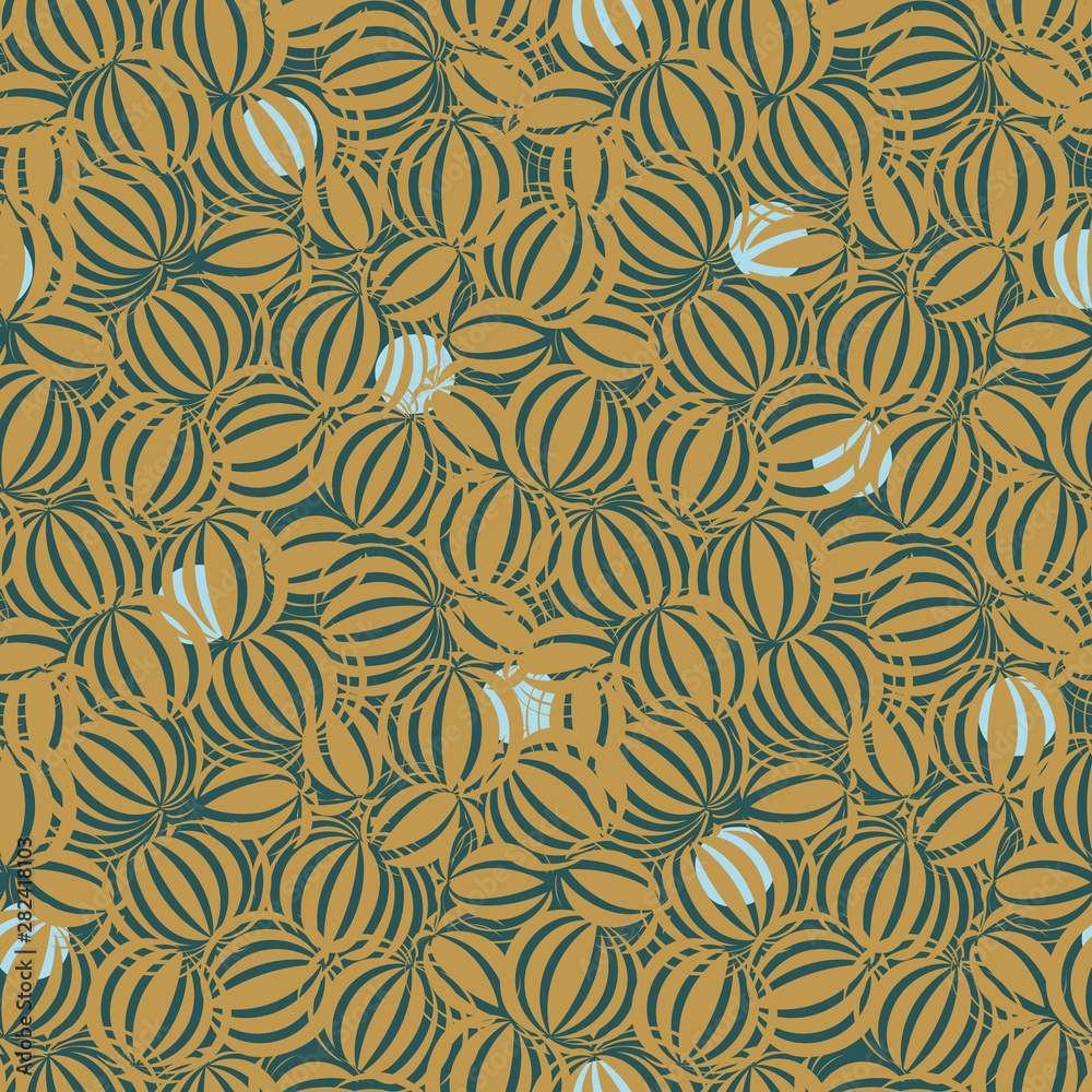 A seamless vector abstract pattern with round organic motifs in mustard yellow. Surface print design. A seamless vector abstract pattern with round organic motifs in mustard yellow. Surface print design.