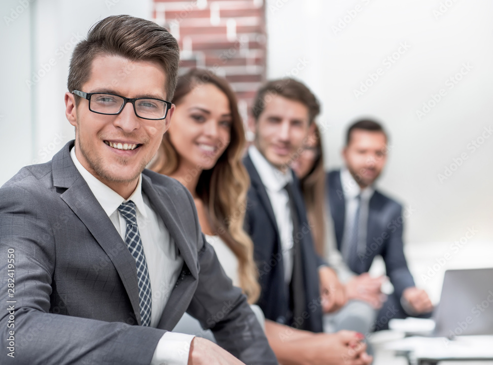 businessman and business team in the workplace. businessman and business team in the workplace.