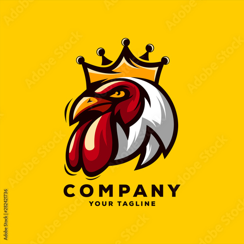 awesome chicken king logo design