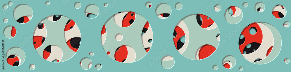 Abstract Generative Art color distributed circles holes background illustration Abstract Generative Art color distributed circles holes background illustration