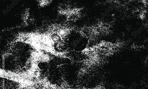 Uneven black and white texture vector. Distressed overlay texture. Grunge background. Abstract textured effect. Vector Illustration. Black isolated on white background. EPS10.