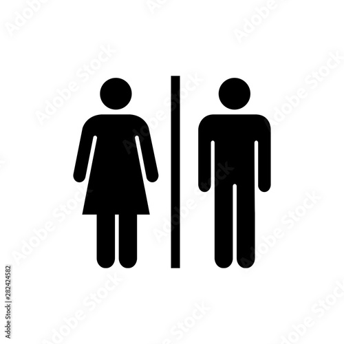 toilet - wc - restroom - gender sign vector