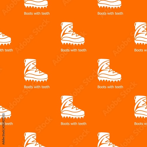 Mountaineer shoes pattern vector orange for any web design best