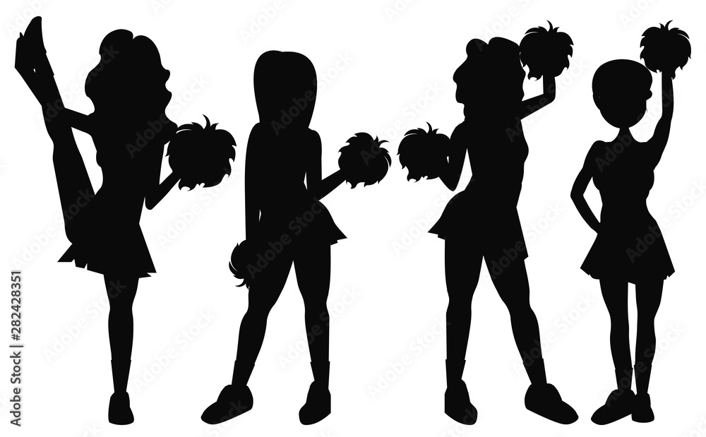 Set  silhouette Girls 