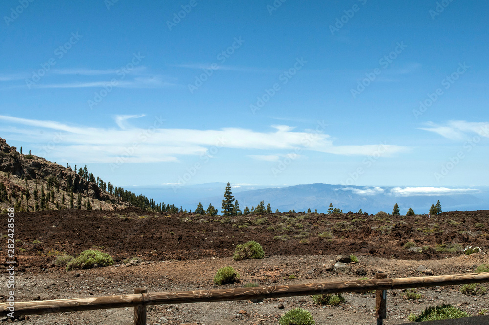 View of mountains in Tenerife Spain island