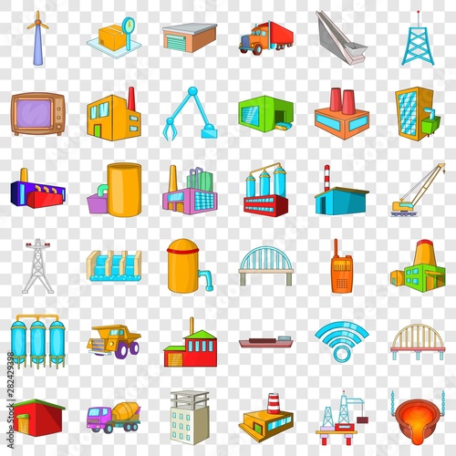 House pipe icons set. Cartoon style of 36 house pipe vector icons for web for any design