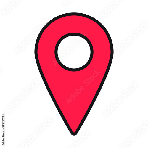 Red maps pin. Location map icon. Location pin. Pin icon vector. Free Download Red maps pin. Location map icon. Location pin. Pin icon vector. - GFXLoad
