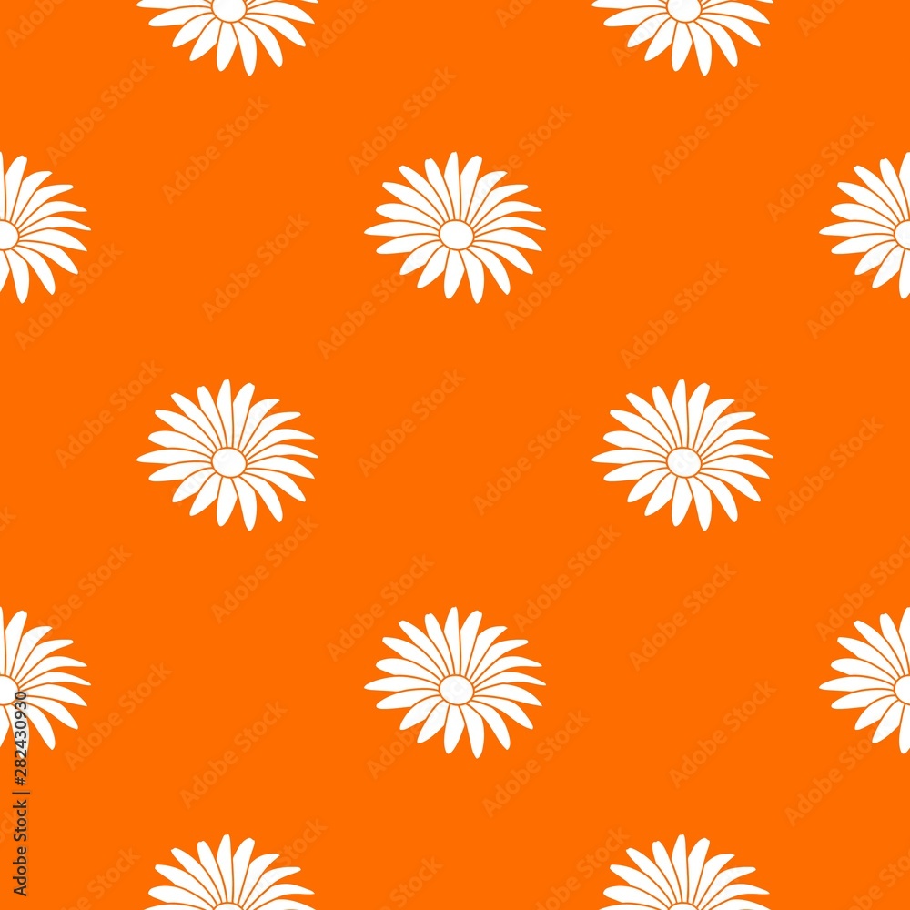 Gerber flower pattern vector orange for any web design best Gerber flower pattern vector orange for any web design best