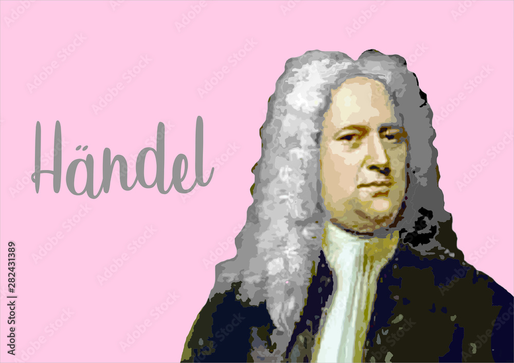 Great composers - Georg Friedrich Händel - obrazy, fototapety, plakaty 