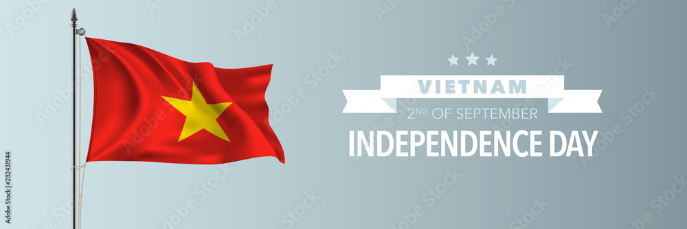 Vietnam happy independence day greeting card, banner vector illustration Vietnam happy independence day greeting card, banner vector illustration