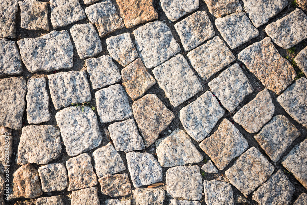 Cobblestone pavement in the city Cobblestone pavement in the city