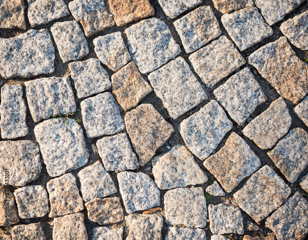 Cobblestone pavement in the city Cobblestone pavement in the city