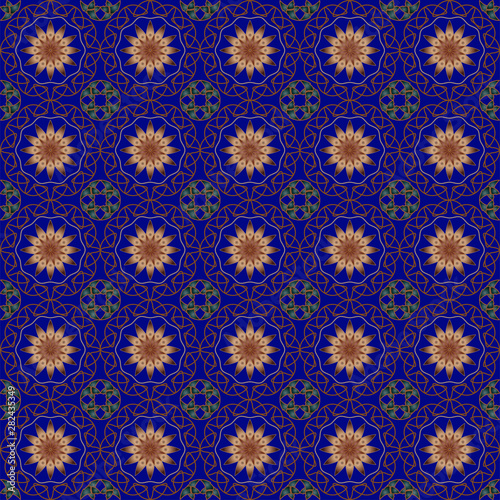 Luxurious kings vintage seamless pattern