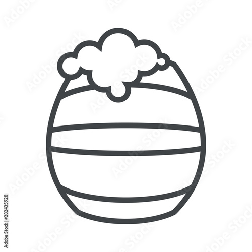 Line icon large barrel of beer