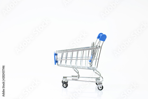 supermarket cart isolated on white background © tradol