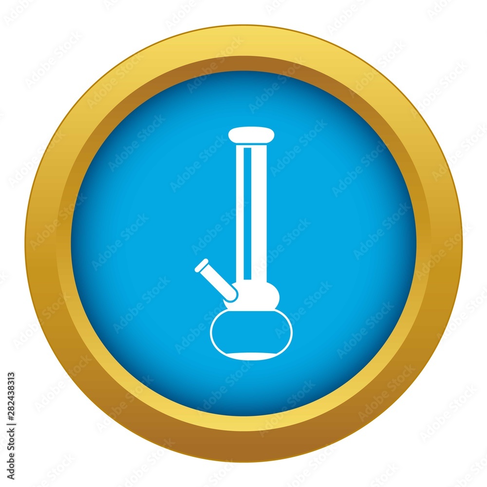 Bong for smoking marijuana icon blue vector isolated on white background for any design Bong for smoking marijuana icon blue vector isolated on white background for any design