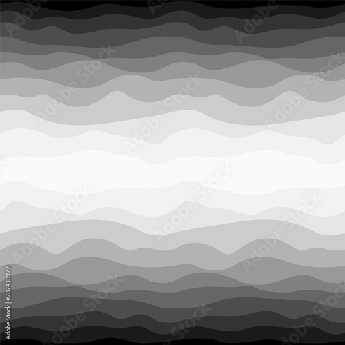 Abstract seamless wavy striped background - halftone gradient design. Curve monochrome repeatable texture