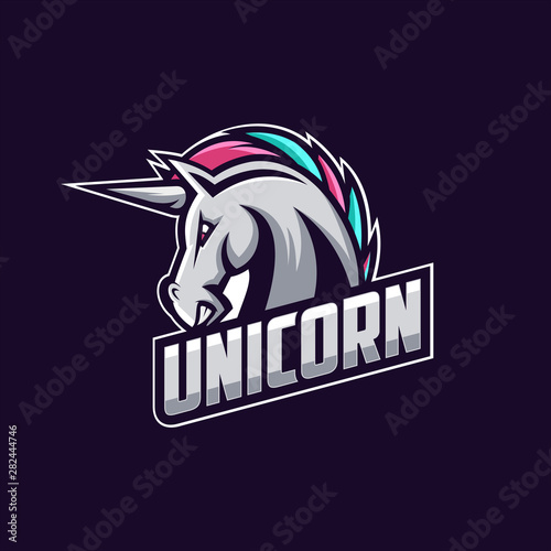 awesome angry unicorn logo design