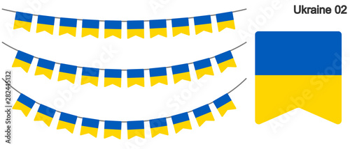 ウクライナの国旗のガーラーンド　ベクターデータ（bunting garland）