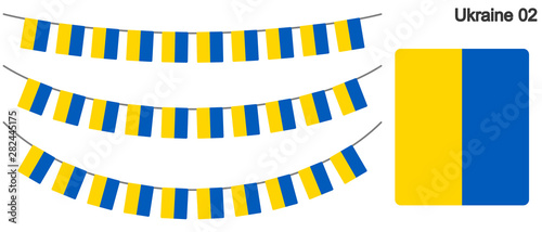 ウクライナの国旗のガーラーンド　ベクターデータ（bunting garland）