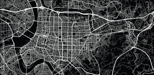 Obraz na plátně Urban vector city map of Taipei, China