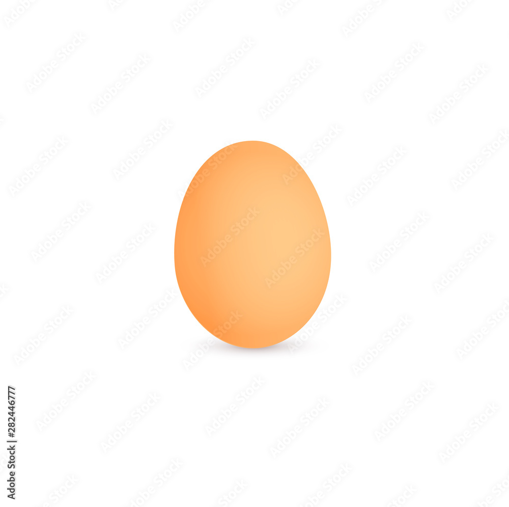 Egg icon, brown hen egg, eggsshell, isolated vector illustration on white background. Egg icon, brown hen egg, eggsshell, isolated vector illustration on white background.