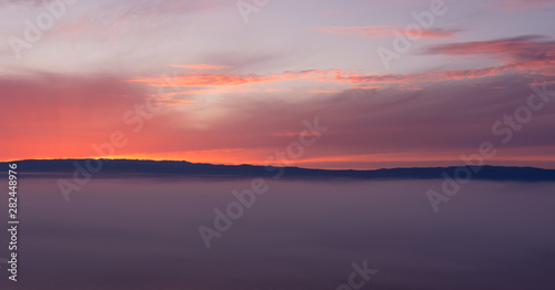view of the gorgeous sunset from the island of Olkhon on Lake Baikal