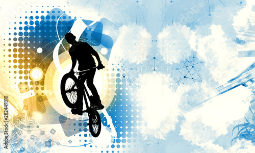Plakat rower sport jazda konna