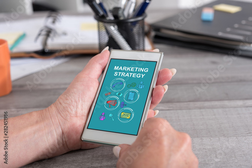 Marketing strategy concept on a smartphone