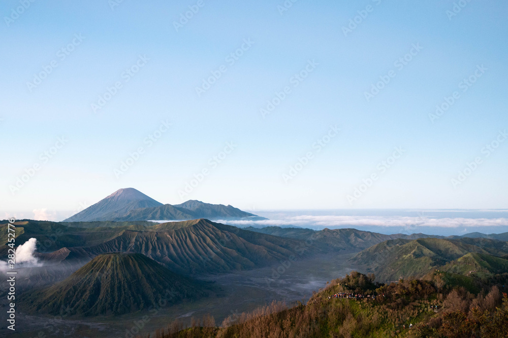 Aerial View of Volcano Mount named Bromo