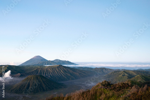 Aerial View of Volcano Mount named Bromo